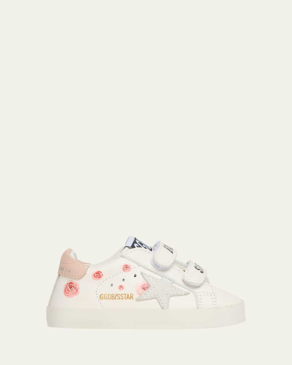 Girl's Baby School Nappa Leather & Suede Sneakers, Baby